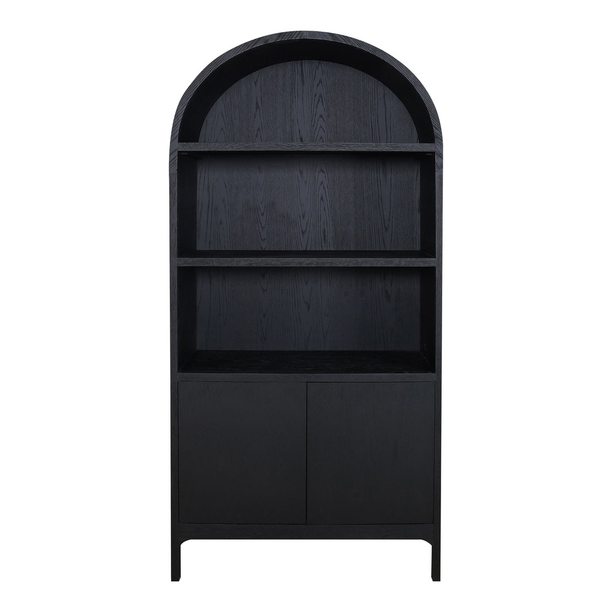 Wilde Display Cabinet Black Oak, Cabinets & Sideboard by Moe's Home, 37.5" width x 79" height x 16.5" depth View 1