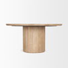 Terra 60' Round Pedestal Dining Table | Modern | Light Brown Wood | Seats 6, by Mercana, 60" length x 60" width x 30" height thumbnail 6