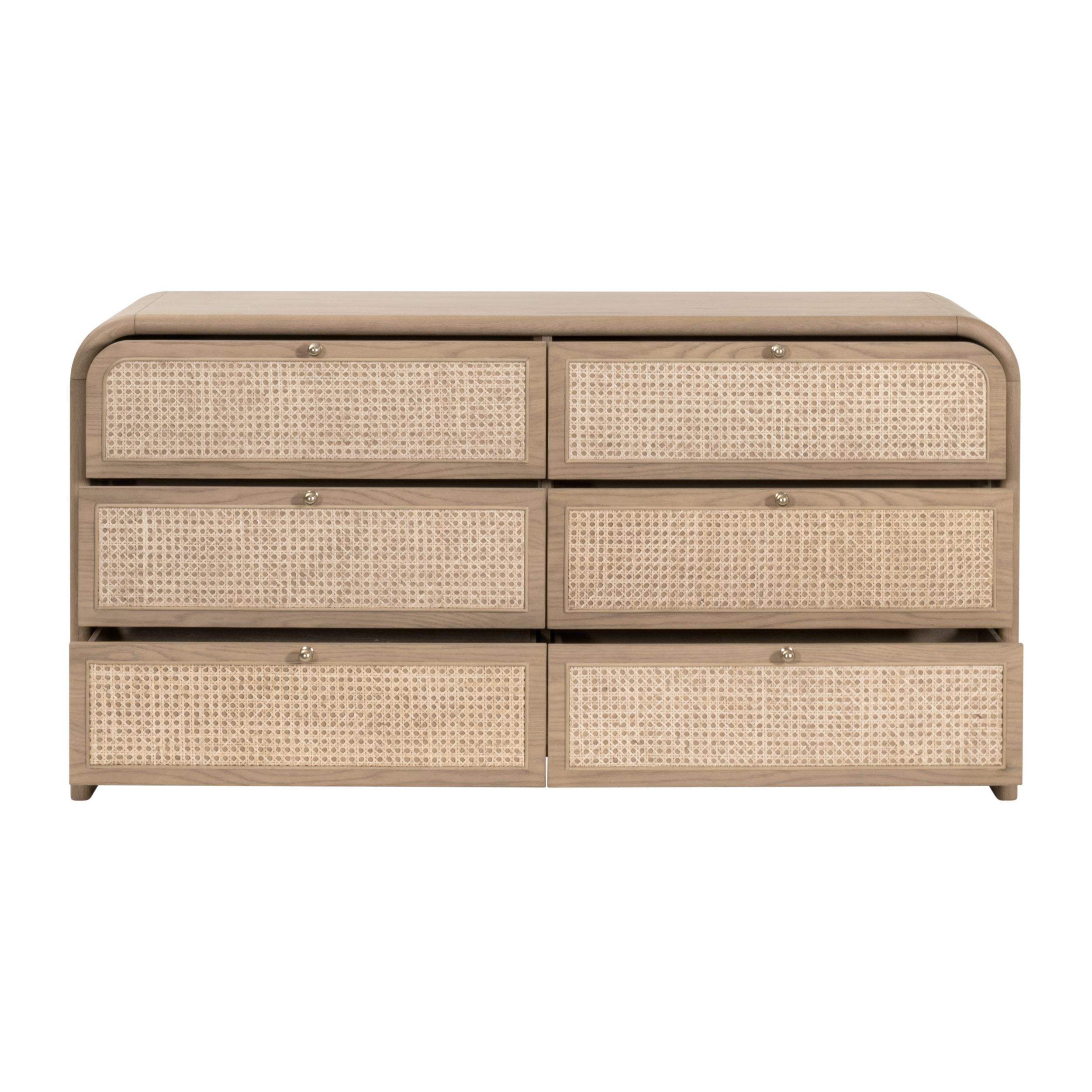 Cannes 6-Drawer Double Dresser, by Essentials for Living, 68" width x 35" height x 20" depth View 2