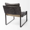 Hornet II Black Leather Body Metal Frame Accent Chair, by Mercana, 27.17" length x 36.61" width x 34.25" height thumbnail 10