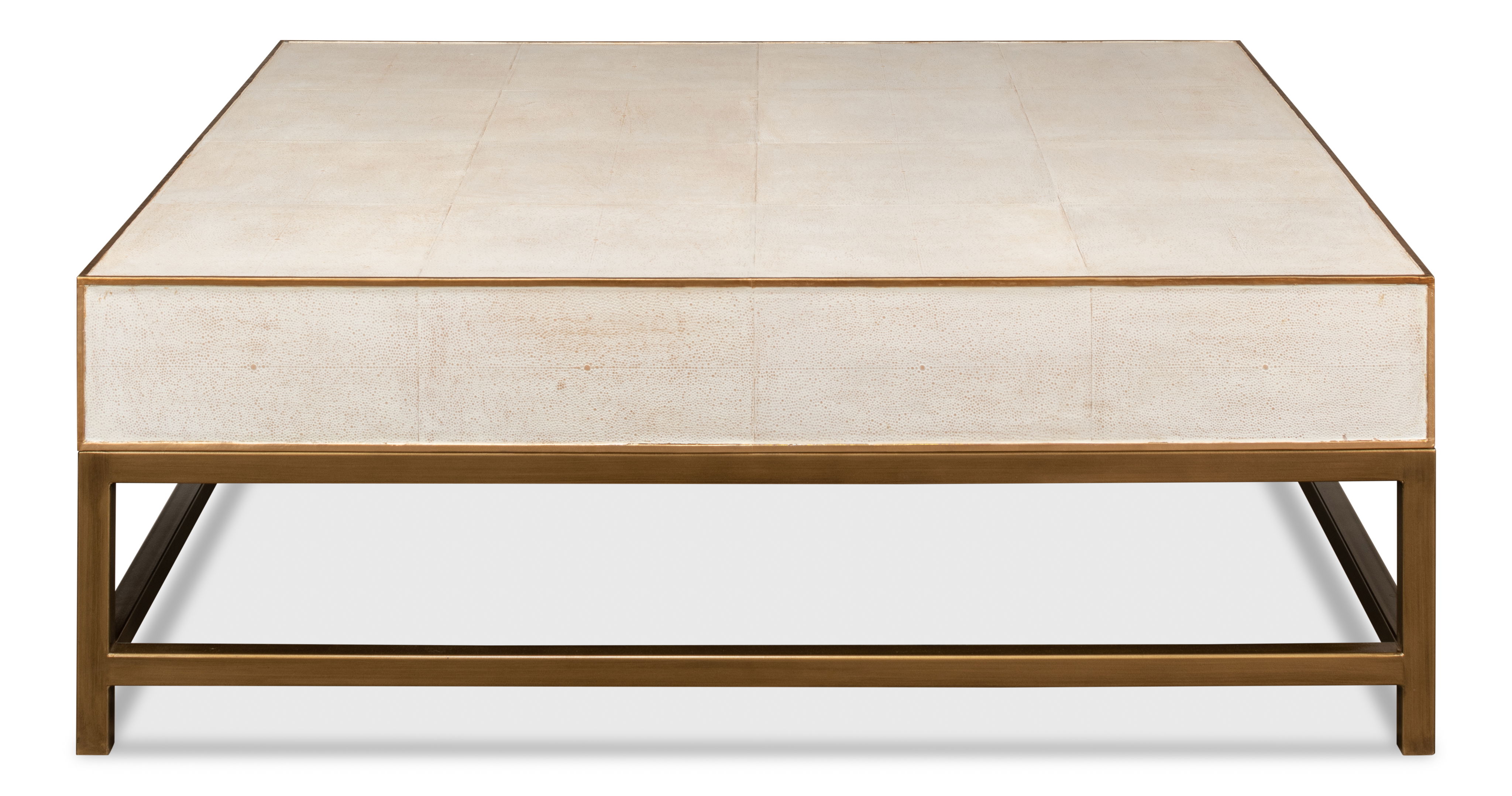 Gideon Shagreen Sq.Coffee Table, White large image 