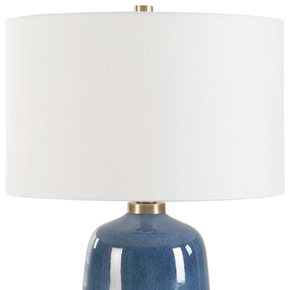 Brae Blue Glaze Table Lamp, by Uttermost, 18" width x 31.5" height x 18" depth View 6