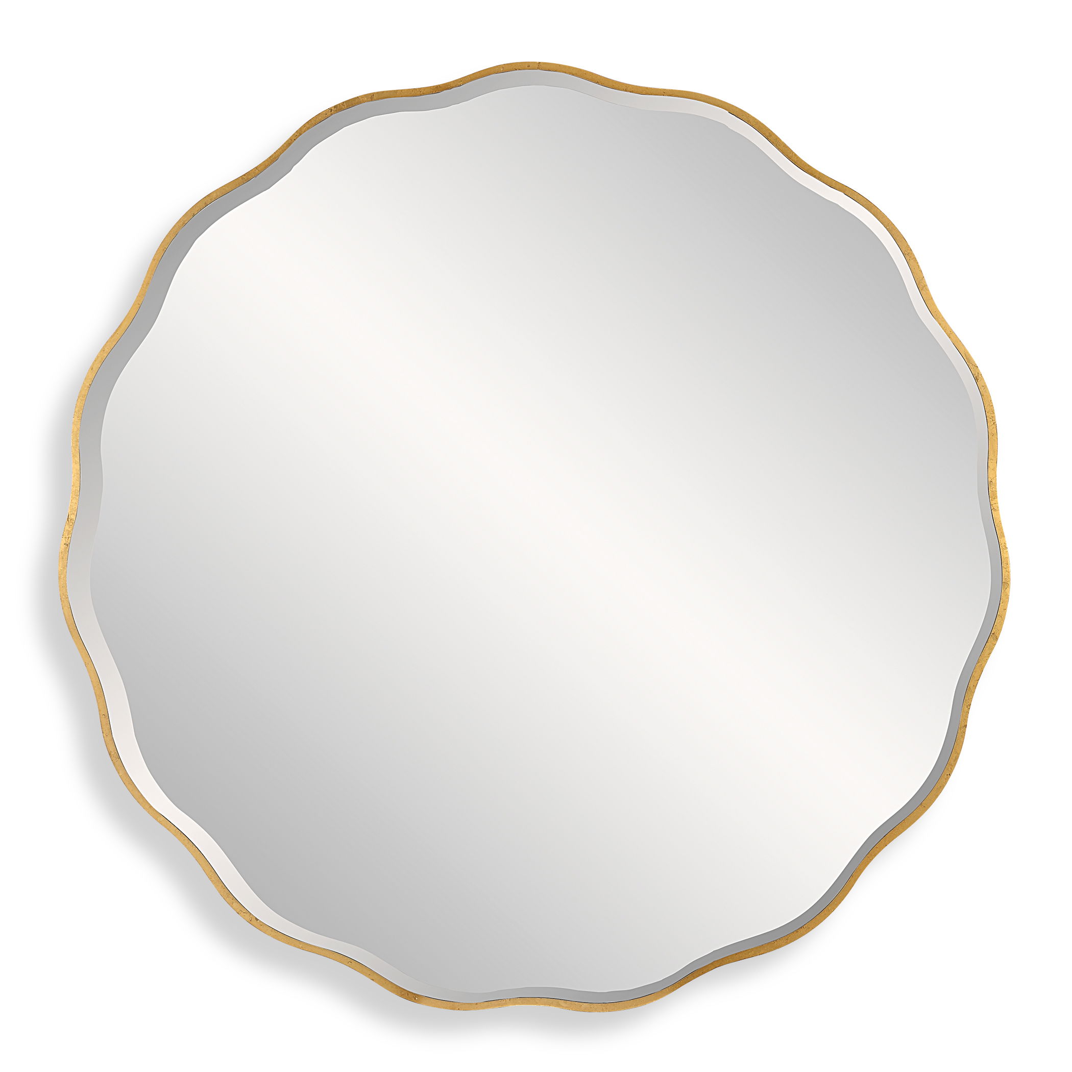Aneta Large Gold Round Mirror large image 