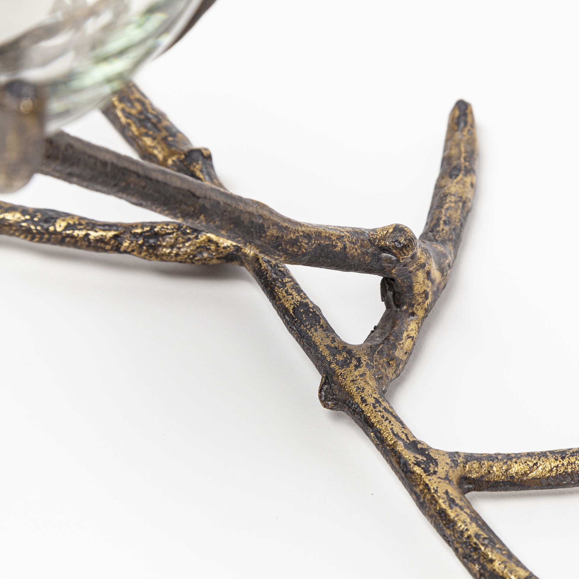 Vine II Distressed Gold Metal Creeper Five Candle Table Candle Holder large image 