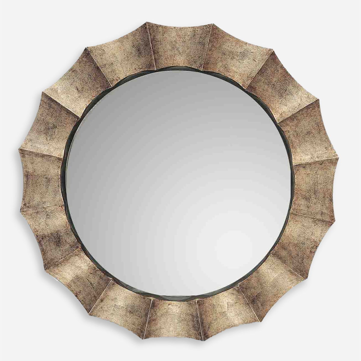 Gotham U Antique Silver Mirror, by Uttermost, 41" width x 41" height x 1.5" depth View 1