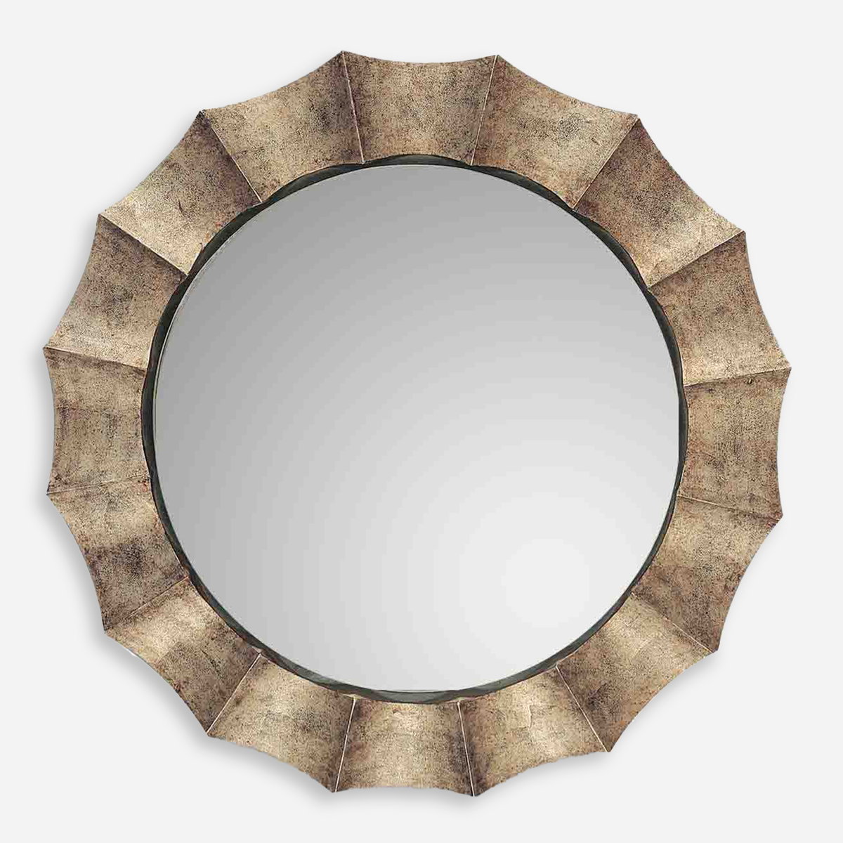 Gotham U Antique Silver Mirror, by Uttermost, 41" width x 41" height x 1.5" depth View 1