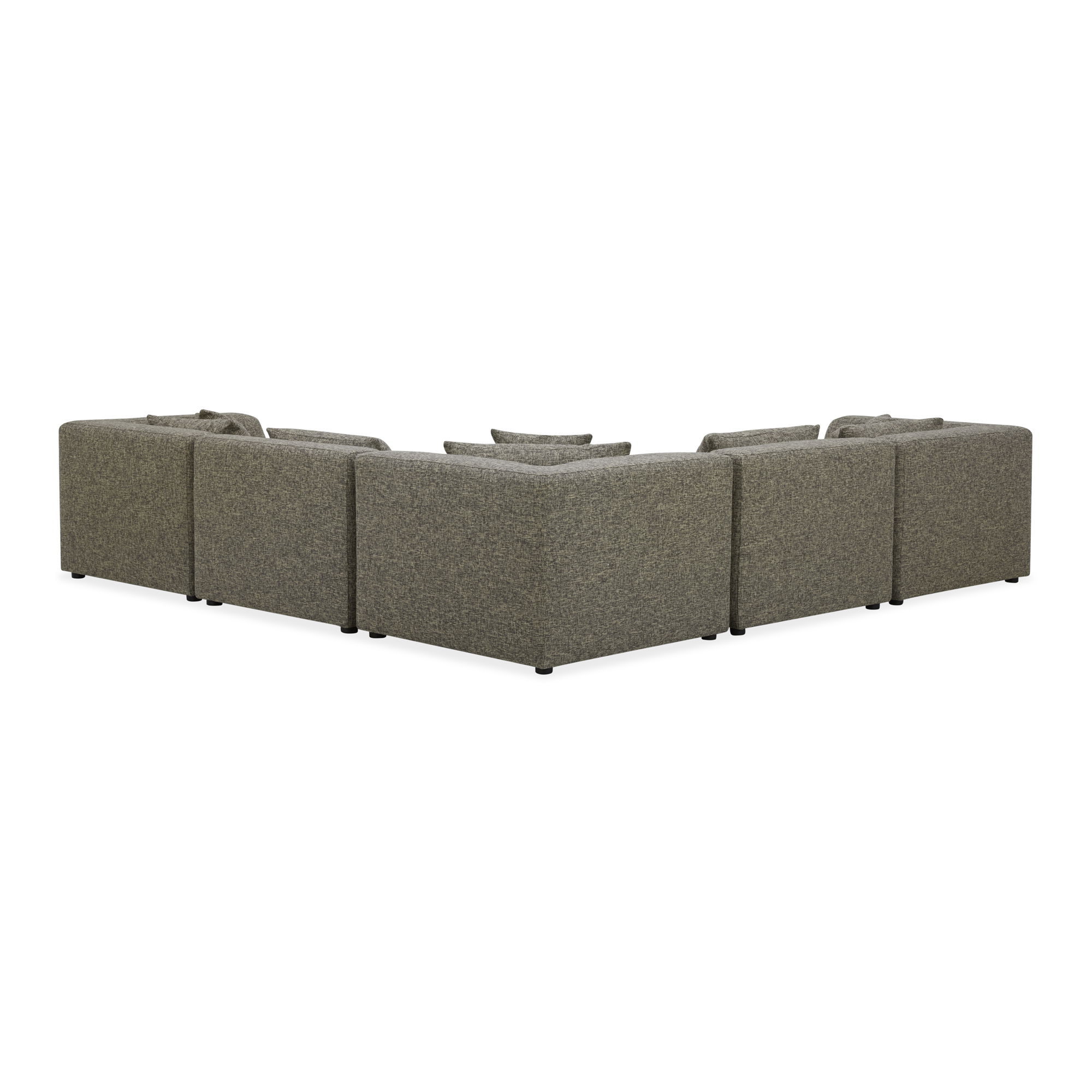 Lowtide Classic L-shaped Modular Sectional Stone Tweed large image 