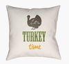 It's Turkey Time Accent Pillow, Decorative Pillow by Surya, 18" length x 18" width thumbnail