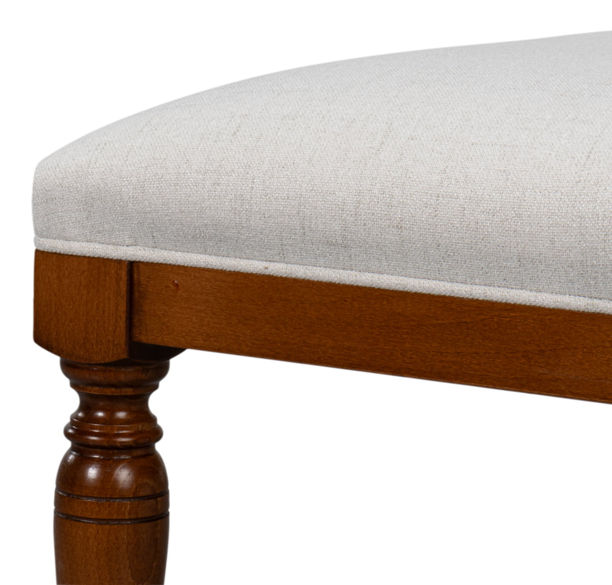 Polk Fabric Side Chair  Brown, by Sarreid, 2'3" length x 1'9" width x 3'3" height View 12