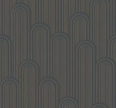Speakeasy Black Metallic Wallpaper