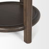 Romi Dark Brown Wood with Bottom Shelf Round Accent Table thumbnail 10
