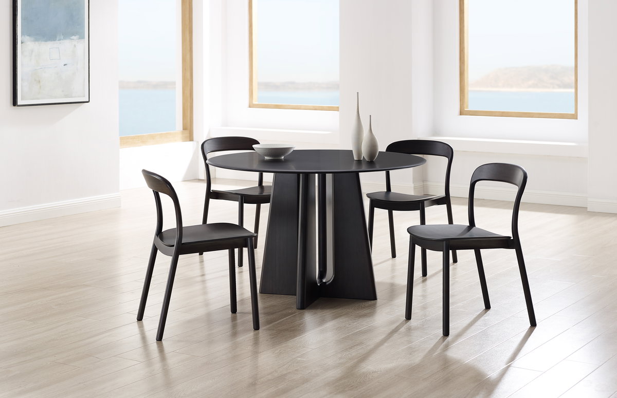 Hanna Chair Bamboo seat, Caviar, Dining Chair by Greenington, 18.19" length x 21.42" width x 30.75" height View 16