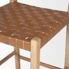 Shane Low Back 25.75in Seat Counter Stool | Brown Leather with Wood, Counter & Bar Stool by Mercana, 19" length x 21" width x 38" height thumbnail 12