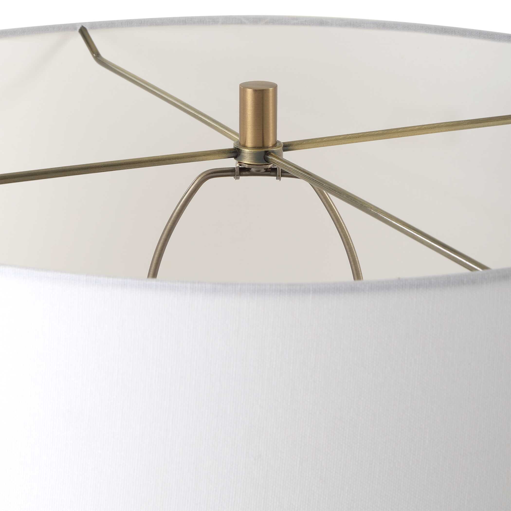 Knox Travertine Floor Lamp, by Uttermost, 20" width x 66" height x 20" depth View 7