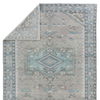 Santita Hand Knotted Wool Area Rug in Gray/Blue thumbnail 3