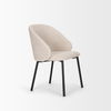 Shannon Dining Chair with Oatmeal Fabric & Matte Black Metal, by Mercana, 22.5" length x 22.75" width x 31.5" height thumbnail 10
