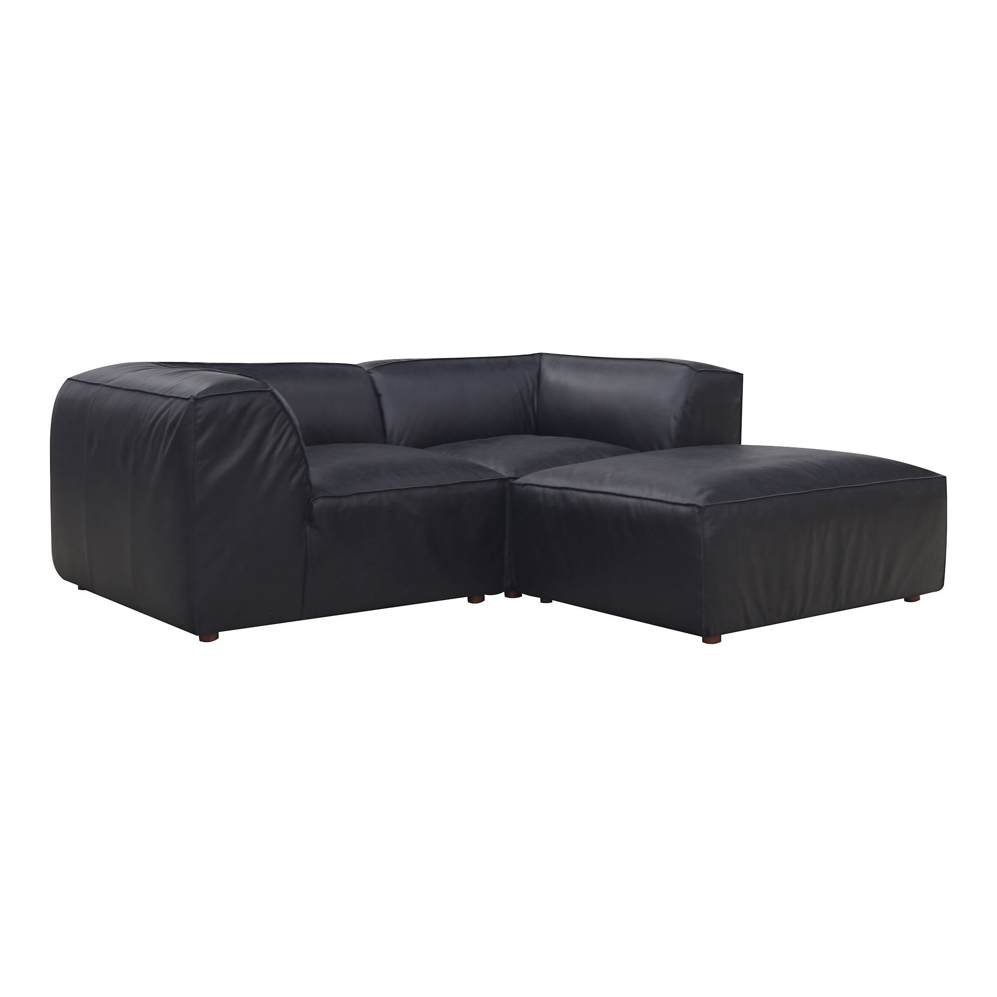 Form Nook Modular Sectional Vantage Black Leather large image 