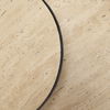 Wade Travertine Marble with Matte Black Metal End Tables thumbnail 8