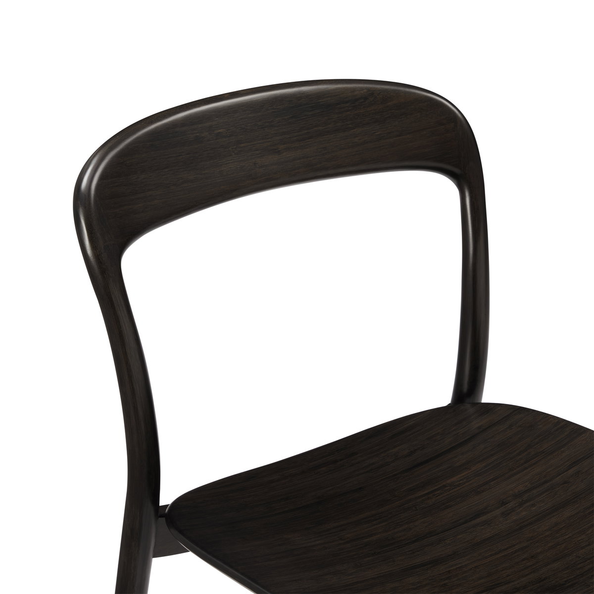Hanna Chair Bamboo seat, Caviar, Dining Chair by Greenington, 18.19" length x 21.42" width x 30.75" height View 10