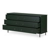 Reagan 6 Drawer Dresser Deep Green, by Moe's Home, 63" width x 30.25" height x 18.5" depth thumbnail 5