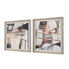 Vetrina Framed Abstract Prints Set/2, Art by Uttermost, 34.87" width x 34.87" height x 2" depth thumbnail 5