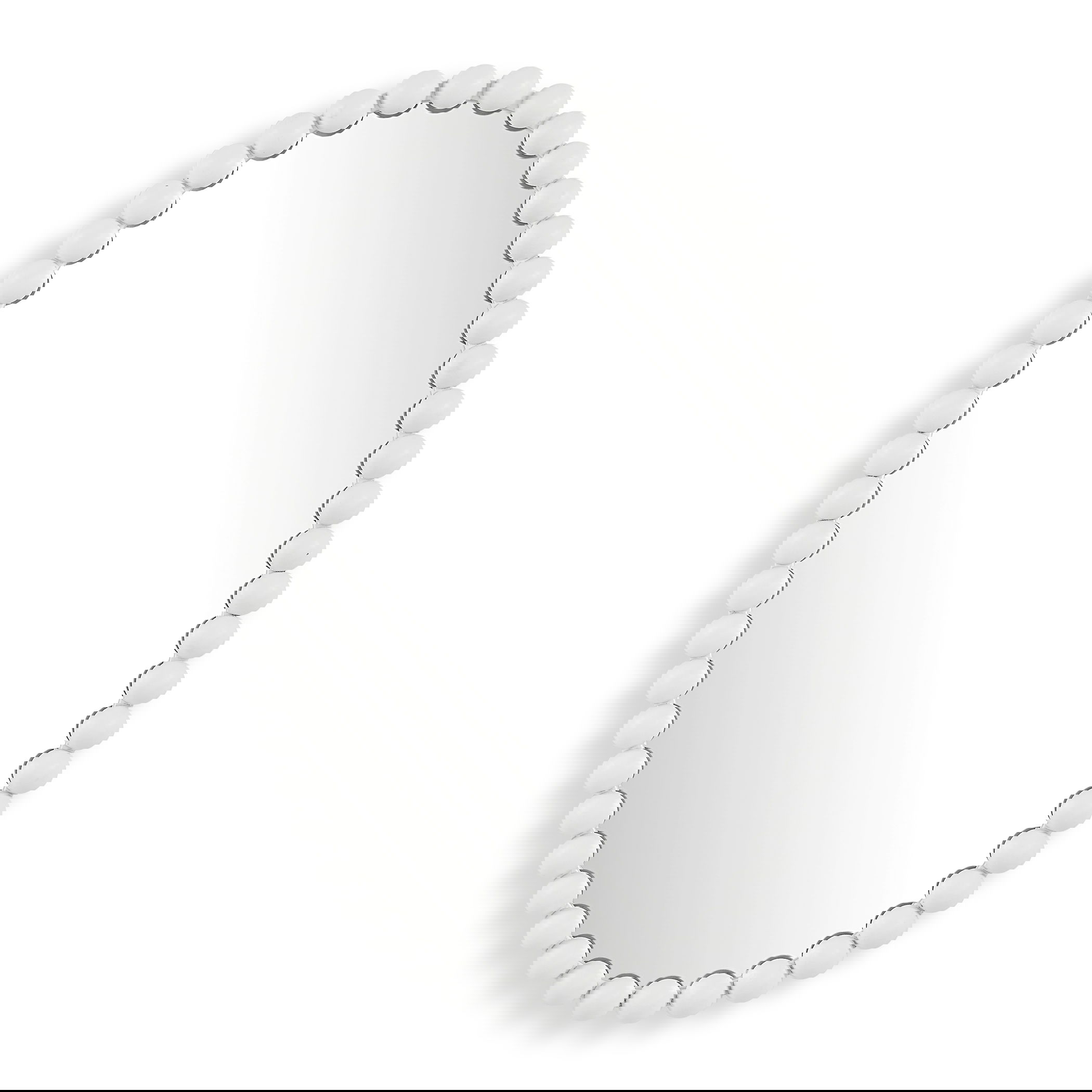 Serna White Oval Mirror large image 