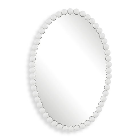 Serna White Oval Mirror