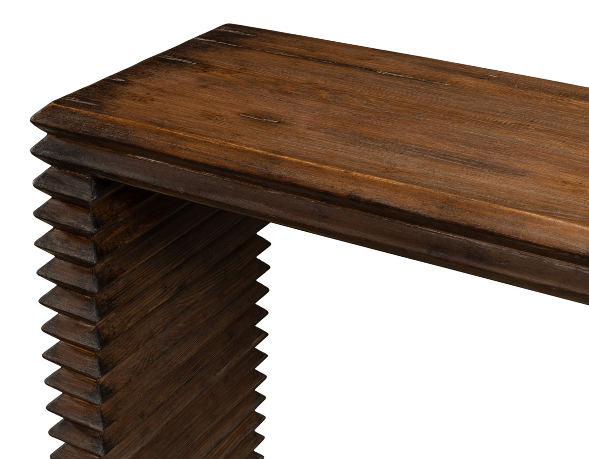 Stacked Console Table, by Sarreid, 1'1" length x 5'3" width x 2'8" height View 12