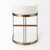 Hollyfield 20.5 x 19.7 x 28.7 Cream Fabric Seat with Gold Metal Base Counter Stool thumbnail 6