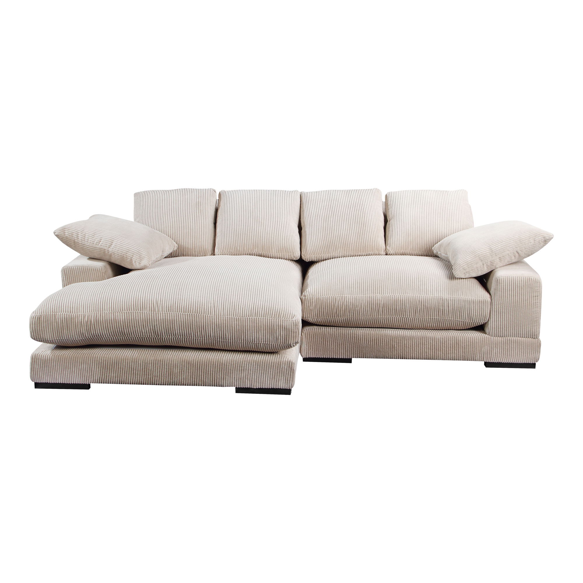 Plunge Sectional Cappuccino, Sectional Sofa by Moe's Home, 106" width x 34" height x 46" depth View 1