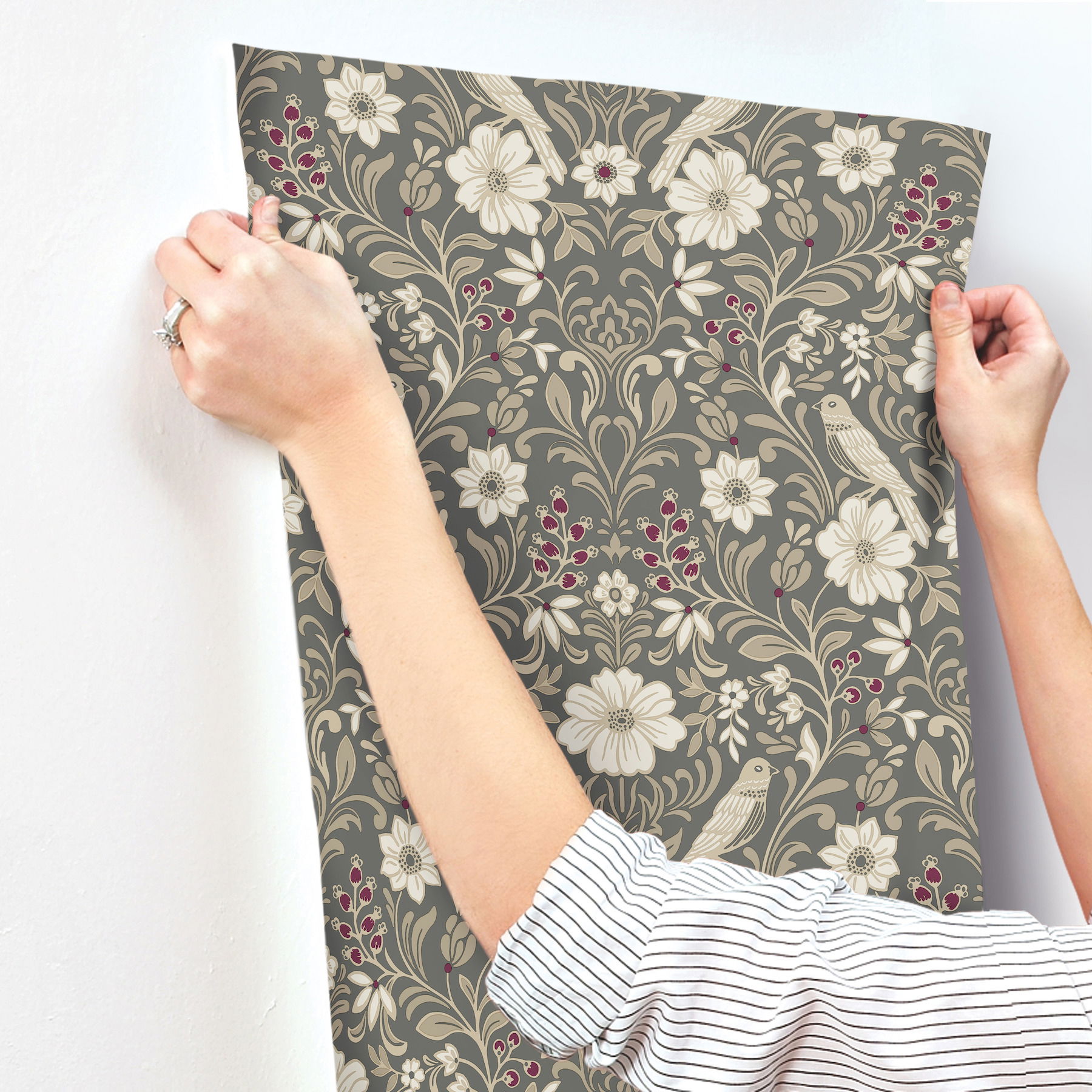 Colette Charcoal Wallpaper large image 