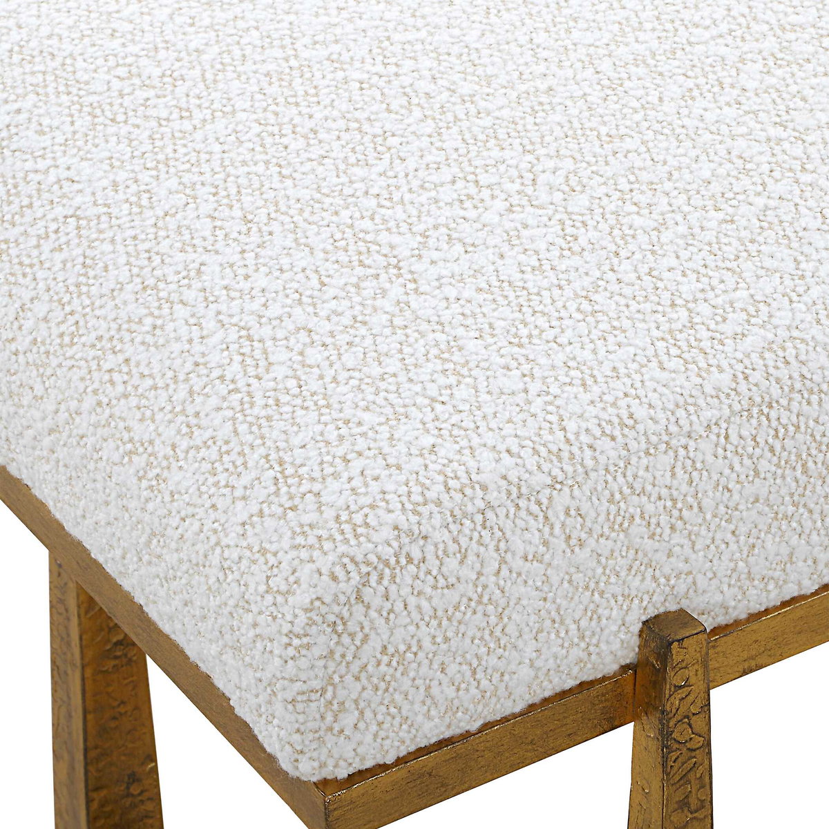 Midas Antique Gold Bench, Furniture by Uttermost, 60" width x 19.5" height x 18" depth View 7