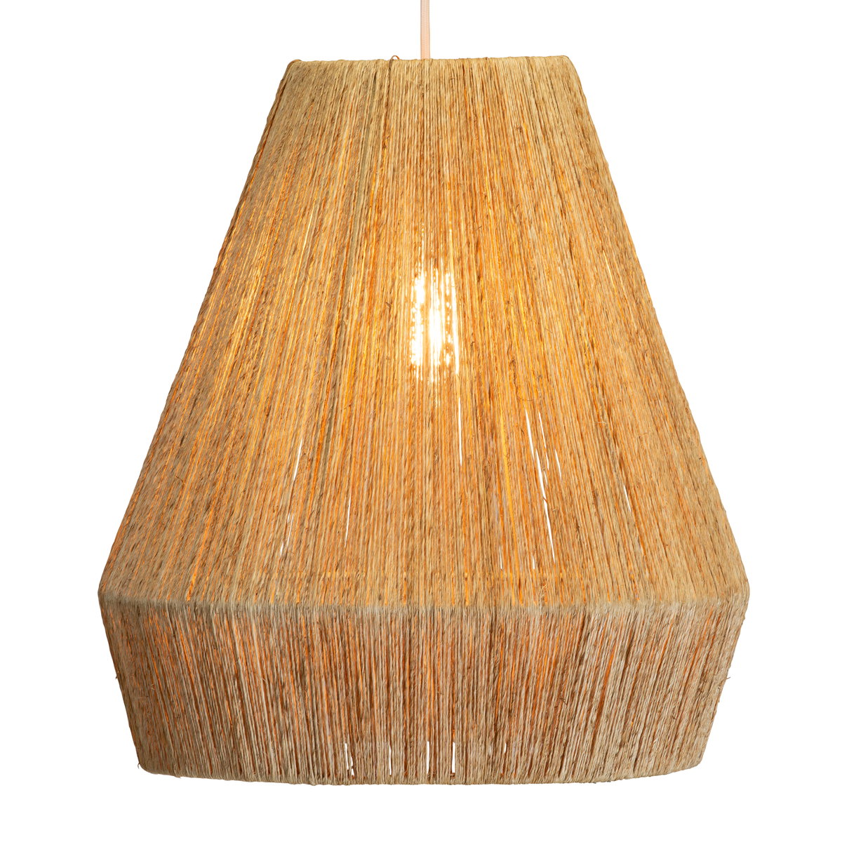 Collins Jute Pendant, by Woven, 18.5" height x 16.5" diameter View 3