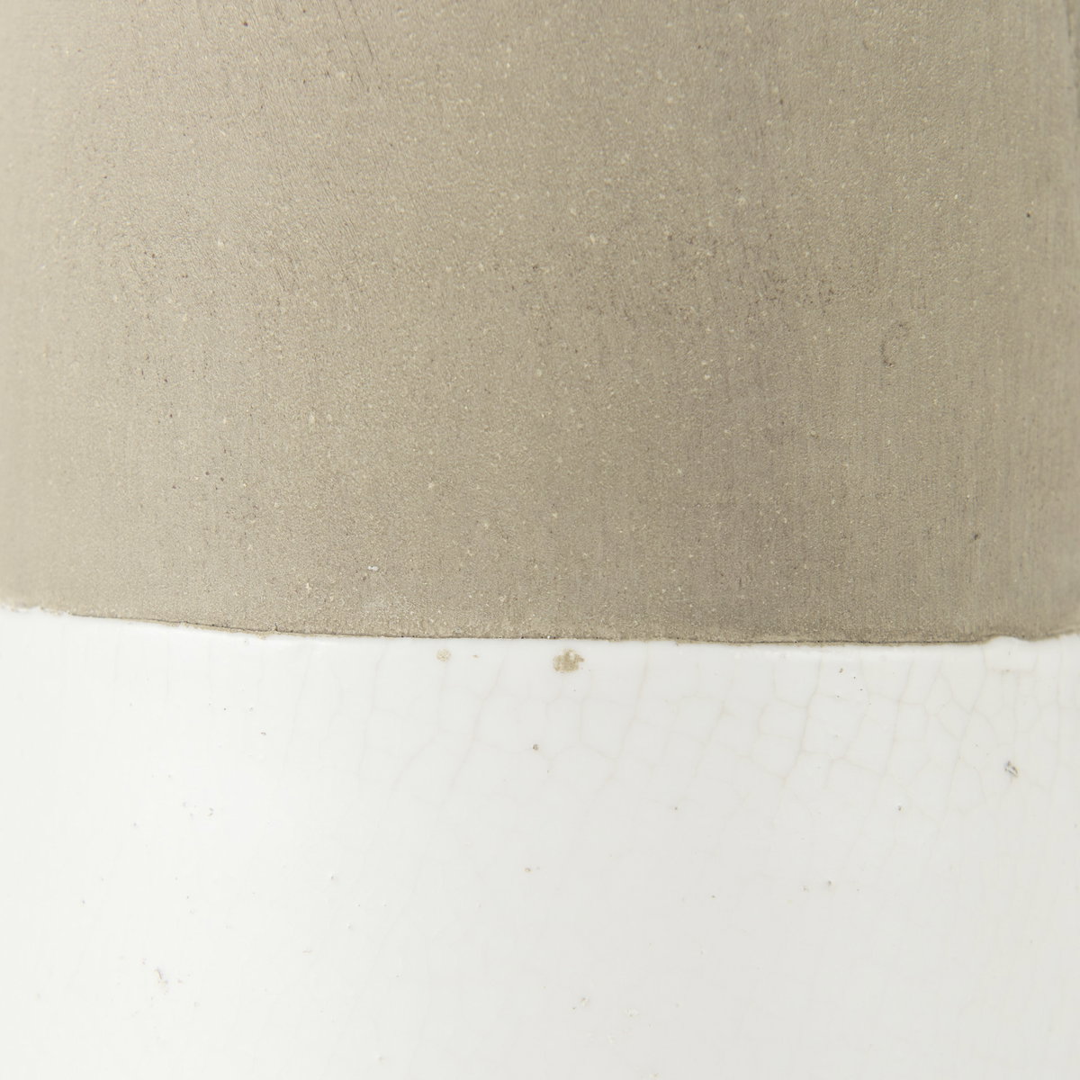 Garand Medium 15H Two-Toned White Natural Ceramic Jug, Decorative Jar by Mercana, 7.48" length x 5.12" width x 13.58" height View 14