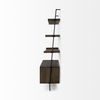 Grace 37.5L x 20W x 82H Two-Toned Brown Wood Three Shelf Shelving Unit thumbnail 3