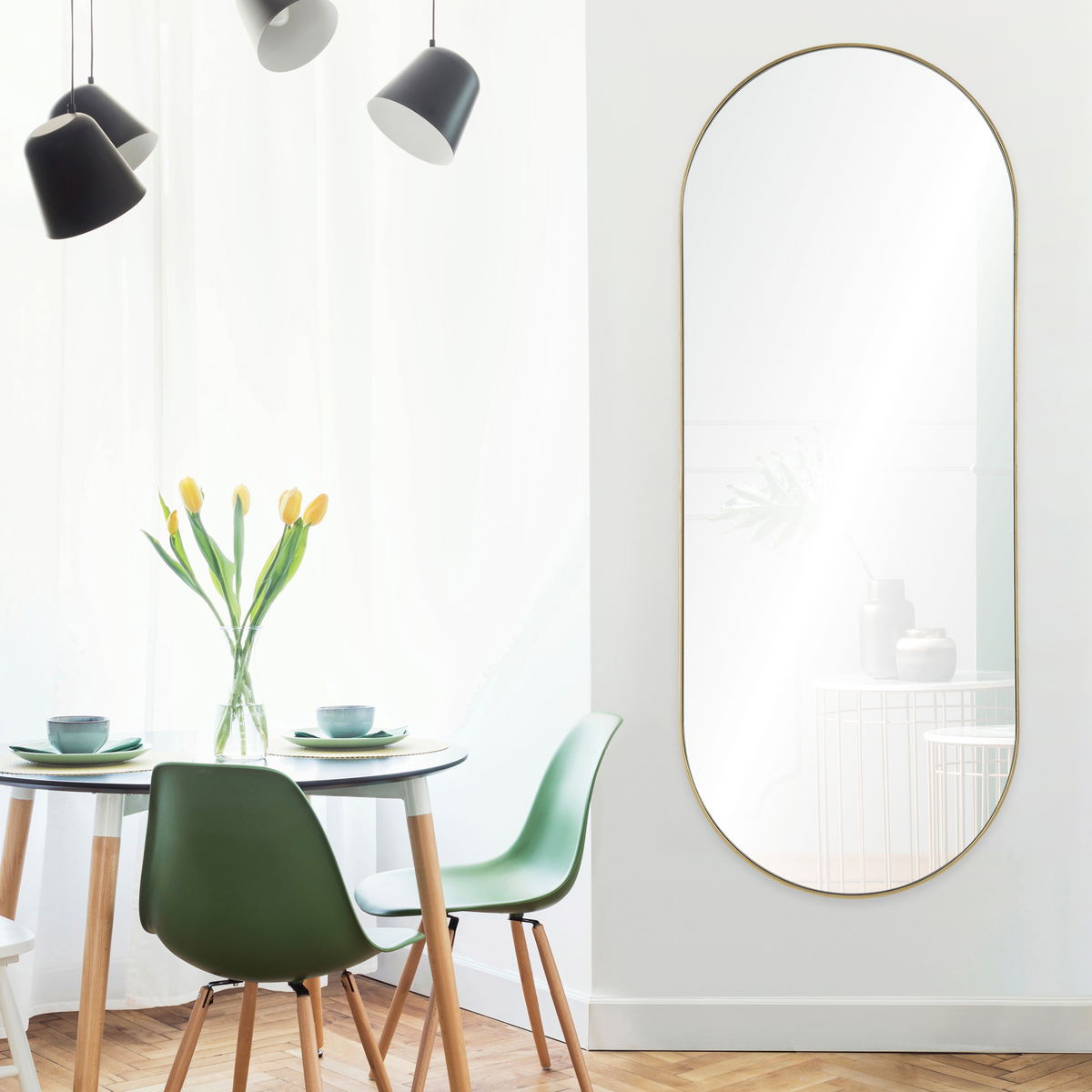 Marius Full Length Mirror, by Renwil, 60" height x 1" depth View 6