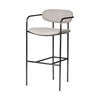 Parker 30' Seat Height Beige Fabric Seat Gun Metal Grey Metal Bar Stool, Counter & Bar Stool by Mercana, 19" length x 19.75" width x 40" height thumbnail 1