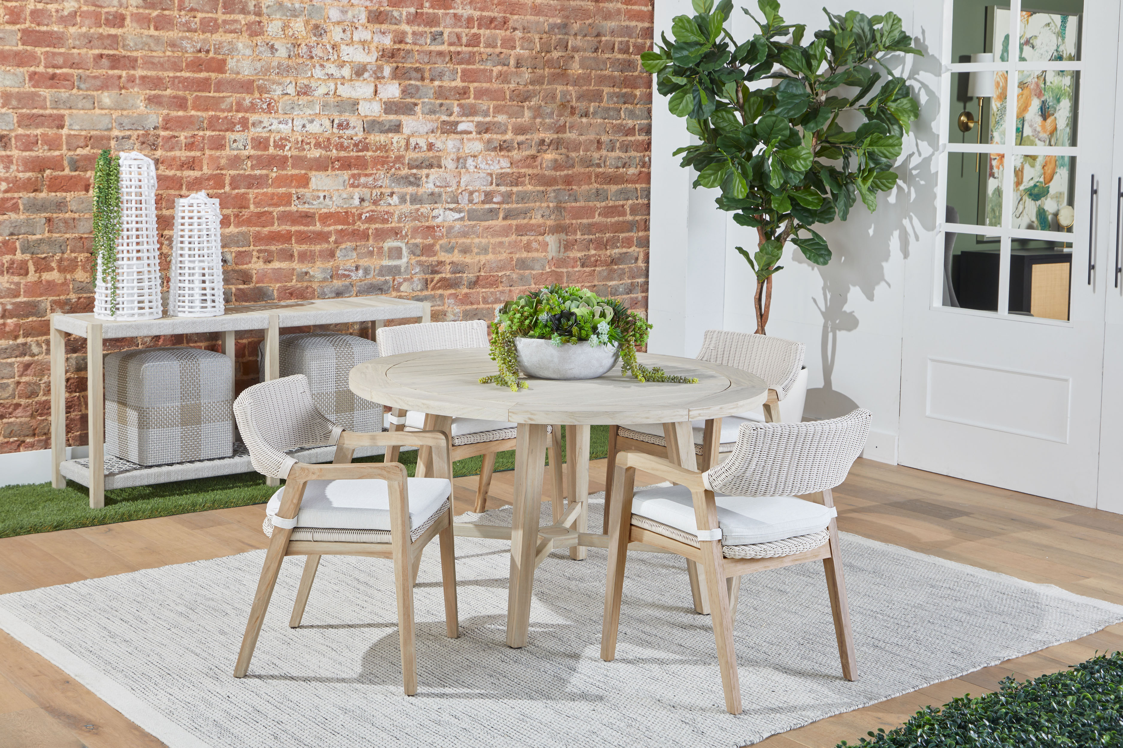 Wrap Outdoor Console Table, by Essentials for Living, 63.25" width x 30" height x 17.5" depth View 9
