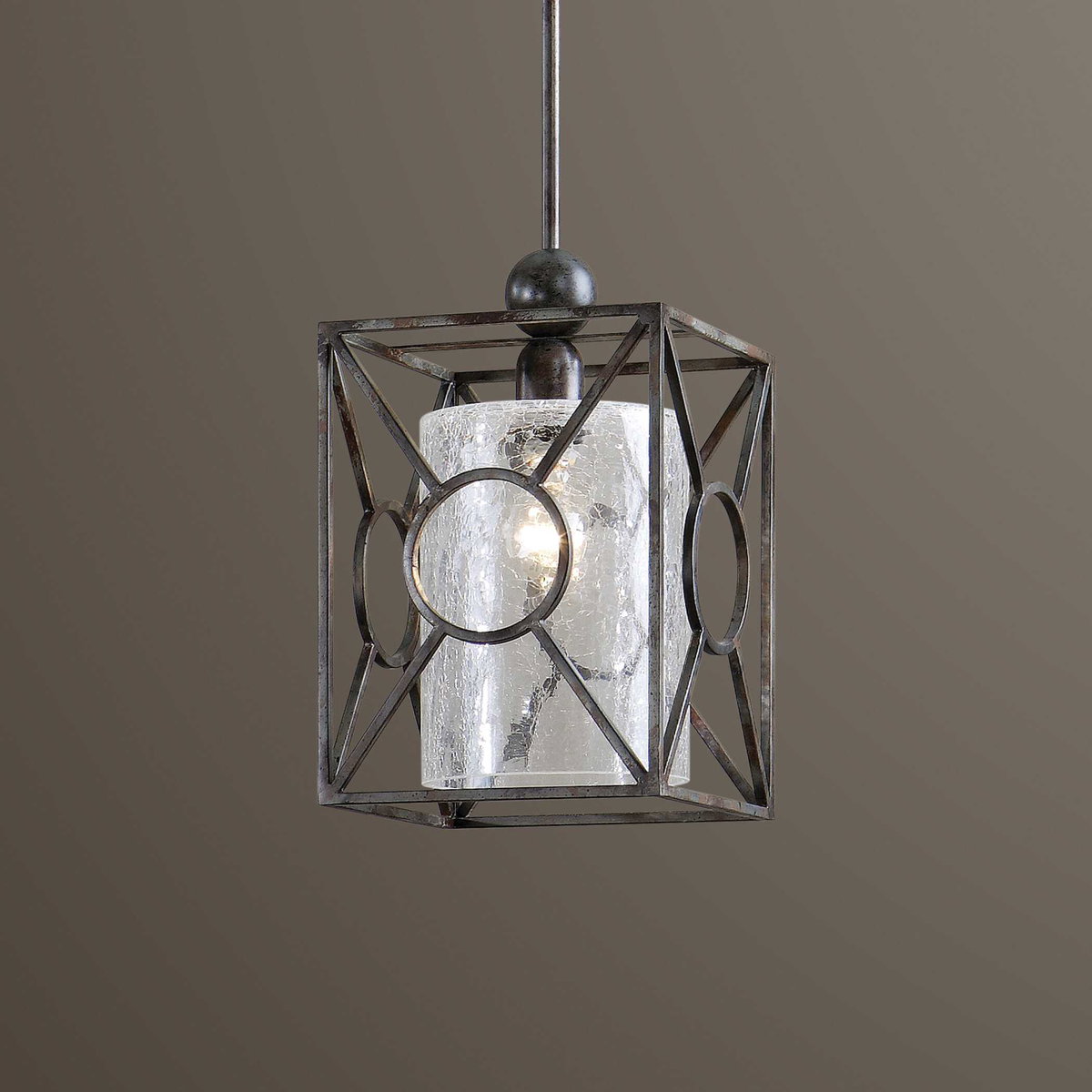 Arbela 1 Light Mini Pendant, Ceiling Light by Uttermost, 9" width x 15" height x 9" depth View 2