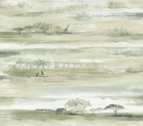Savanna Sunset Brown Peel & Stick Wallpaper