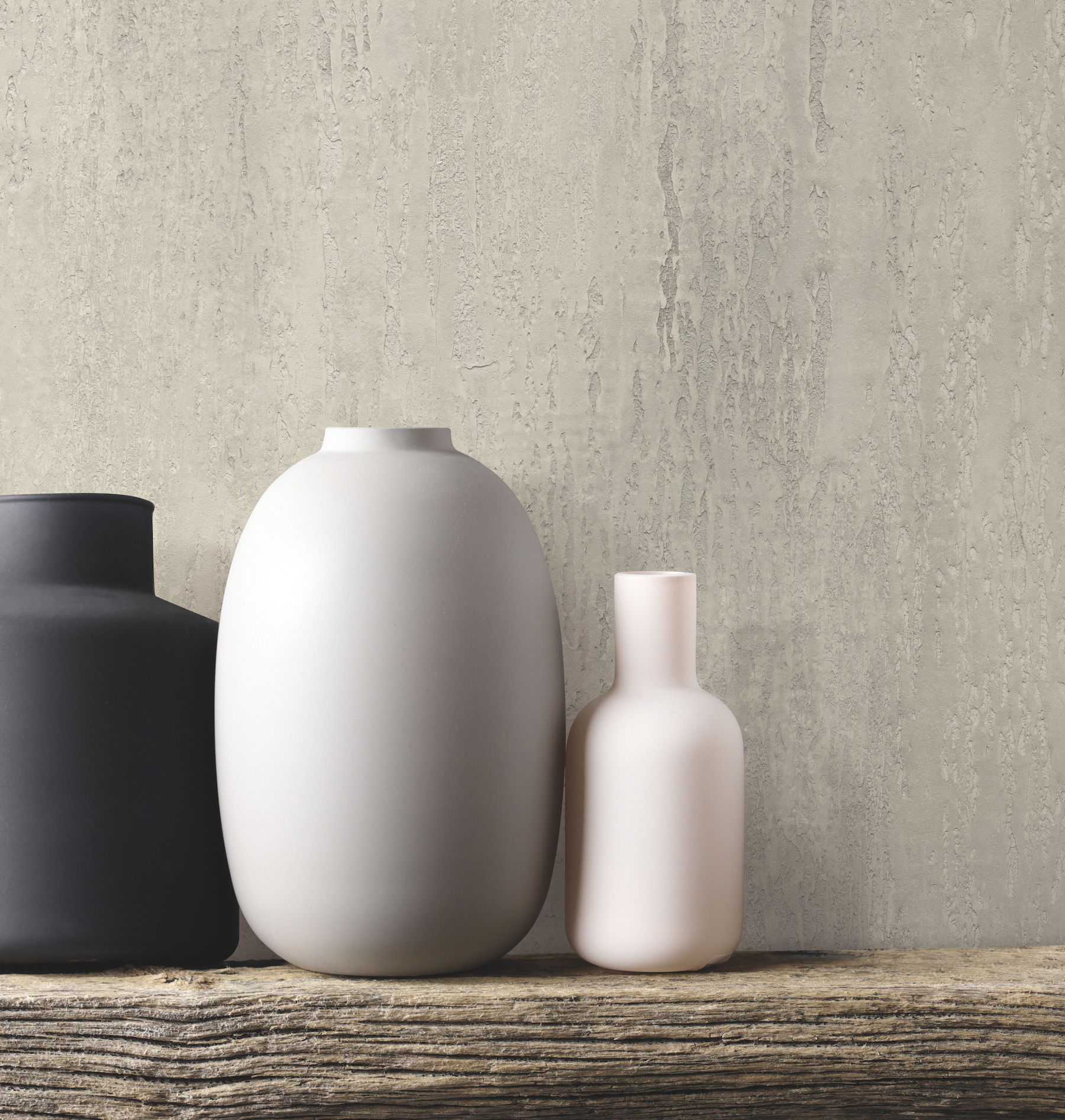 Stucco Finish Warm Grey Wallpaper, by York Wall, 32'9.6" length x 1'8.8" width x 0.02" depth View 3