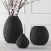 Hearth Matte Black Vases Set/3, Decorative by Uttermost, 9" width x 12" height x 9" depth thumbnail 4