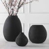 Hearth Matte Black Vases Set/3, by Uttermost, 9" width x 1' height x 9" depth thumbnail 4