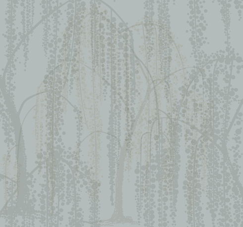 Willow Glow Smokey Blue Wallpaper