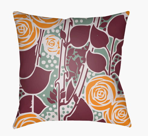 Chinoiserie Floral Accent Pillow