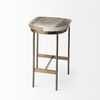 Millie 16.75 X 17.75 X 26.25 Hair-on-hide Seat with Gold Metal Frame Counter Stool, Counter & Bar Stool by Mercana, 16.75" length x 17.75" width x 26" height thumbnail 8