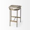 Millie Backless 26.25in Seat Counter Stool | Gray Hair-On-Hide, Counter & Bar Stool by Mercana, 16.75" length x 17.75" width x 26" height thumbnail 10