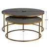 Aragon Gray Nesting Coffee Tables Set/2, by Uttermost, 40" width x 17.5" height x 40" depth thumbnail 3