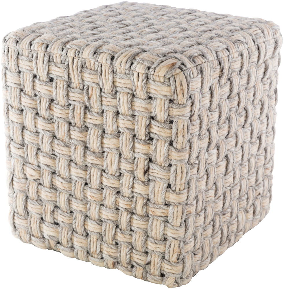 Cordoba Pouf, Ottoman by Surya, 18" width x 18" height