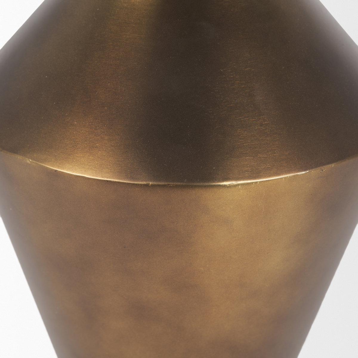 Perrin Large Brushed Gold Metal Decorative Vase, by Mercana, 9.5" length x 9.5" width x 13.25" height View 10